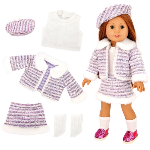 Miunana Baby Puppen Puppenkleidung 35-43 cm Mütze Jacke Rock Socken, Kleidung Outfits für Babypuppen Kinder Mädchen Jungen Miunana Baby Puppen Puppenkleidung 35-43 cm Mütze Jacke Rock Socken, Kleidung Outfits für Babypuppen Kinder Mädchen Jungen von Miunana