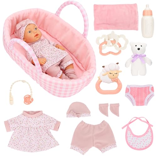 Miunana Babypuppe 30 cm Puppe in süßer Puppenkleidung Niedliches Outfit Hut Socken, ohne Haare 12 Zoll Puppen mit Puppentragetasche Schlafkorb Puppenkorb Spielzeug Zubehör für Kinder ab 3 Jahren Miunana Babypuppe 30 cm Puppe in süßer Puppenkleidung Niedliches Outfit Hut Socken, ohne Haare 12 Zoll Puppen mit Puppentragetasche Schlafkorb Puppenkorb Spielzeug Zubehör für Kinder ab 3 Jahren von Miunana