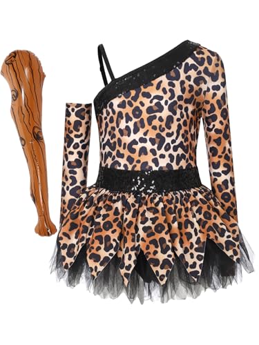 Miutii Mädchen Kiesel Kostüm Leopard Muster Steinzeit Feuerstein Kleid Mit Zubehör Tutu Kleid Halloween Karneval Geburtstag Partykleid Braun 110-116 Miutii Mädchen Kiesel Kostüm Leopard Muster Steinzeit Feuerstein Kleid Mit Zubehör Tutu Kleid Halloween Karneval Geburtstag Partykleid Braun 110-116 von Miutii