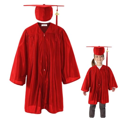 Mixnexorad Abschlusskappe und Kleid für Kinder, Vorschulkappe und Kleid,Kindergartenkinder Abschlussanzüge - Graduiertenkostüm, Performance -Fotografie -Anzüge für Mädchen von Mixnexorad