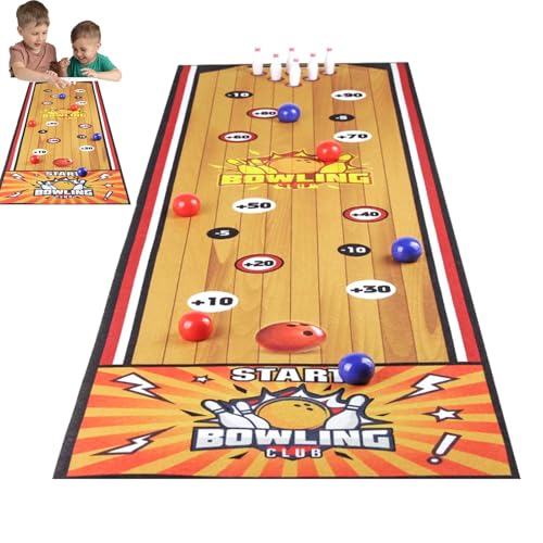 Mixnexorad Bowling-Tischspiel,Tisch-Bowling-Set | Familien-Sportspiel-Roll-Up-Design,Bowling-Tisch-Curling-Spiele für den Innenbereich. Tisch-Curling-Spiel. Heftige Schlachten für Indoor-Spaß von Mixnexorad