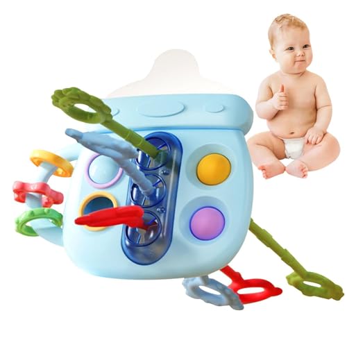 Mixnexorad Schnurspielzeug für Babys, sensorisches Schnurspielzeug für Kinder - Silikon-Zahnspielzeug für sensorische Feinmotorik - Kaubares, frühes Lernspielzeug für und Mädchen im Vorschulalter von Mixnexorad