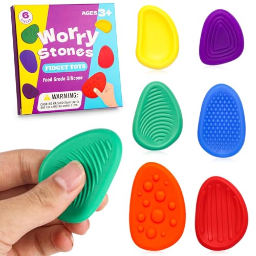 Fidget Toys Sensory Steine, 6er Pack Sensorik Spielzeug für Erwachsene und Kinder von Mizijia