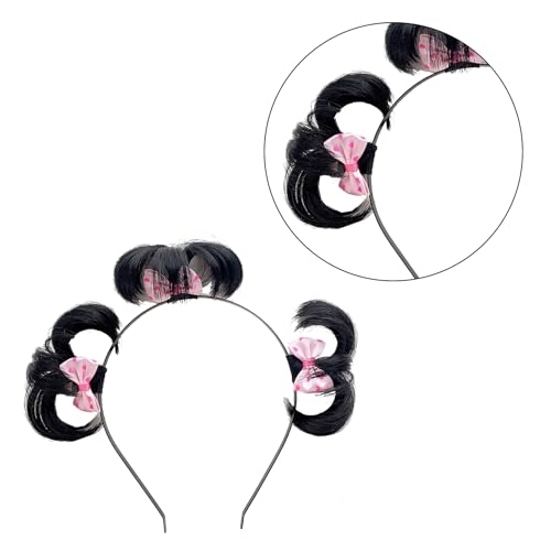 Lustiges Schleifen-Stirnband für Party-Dekorationen für Musik-Festivals, Foto-Requisiten für Mädchen, Fotografie, rosa Schleife, Stirnband von Mjaie