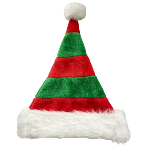 Mjaie Exquisite Weihnachtsmütze, Weihnachtsmannmütze, Urlaubsmütze, Unisex, Erwachsene, Festival, Party, Plüsch, Weihnachtsmannmütze, rote Hüte, Zubehör, verstellbare Größe von Mjaie