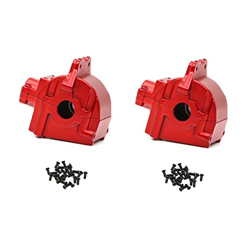 Mkcavne Metall Wellen Getriebe Getriebe GehäUse Abdeckung Differential GehäUse 144001-1254 für 144001 1/14 RC Auto Teile, Rot 2 StüCk von Mkcavne