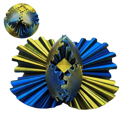 Gear Ball, 3D gedrucktes Gear Ball Fidget Toy, - Ball, Cube Fidget Toy, Stress und Angst entspannendes Fidget Toy, das Steampunk Whirling Wonder Fidget Toys(Stile) von Mkiujhn