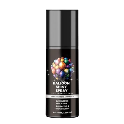 Mkiujhn Ballonglanzspray, Glanzspray für Luftballons | 100 ml Ballon-Aufhellungsspray - Balloons Shiny Spray, Shiny Glow Spray, Balloon Brightener Spray für langanhaltenden Glanz von Mkiujhn