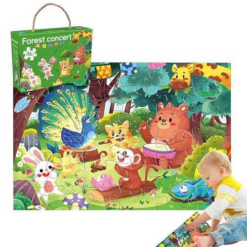 Mkiujhn Dinosaurier-Puzzles für Kinder, Puzzle-Spiel - 36-teiliges lustiges Bodenpuzzle für Kinder,Puzzlespiel für Kinder, Mädchen, Kleinkinder für Zuhause, Schule, Outdoor von Mkiujhn