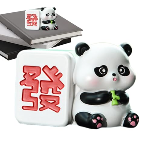 Mkiujhn Panda-Autodekorationen, Armaturenbrett-Panda-Figuren | Autodekoration Mahjong Panda Figur | Armaturenbrettpuppe im chinesischen Stil, niedliches Zubehör für den Autoinnenraum, von Mkiujhn