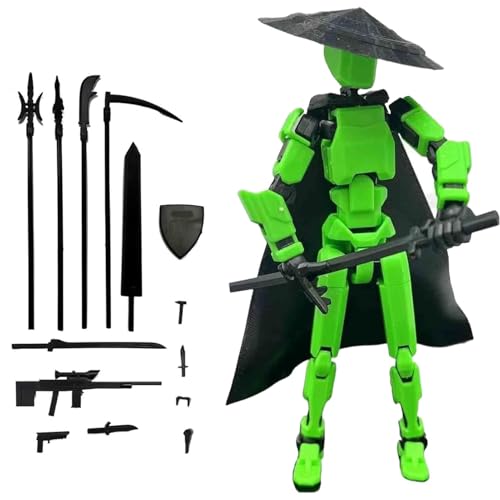 t-13 Action Figur, 3D Helden Action Figur, 3D gedruckt Action Figuren, m-ulti Jointed Movable Robot Figuren, Kinder Spielen Action Figuren für Home Desktop Sammler Dekorationen(Grün) von Mkiujhn