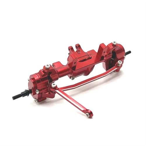 Kompatibel Mit FMS FCX24 1/24 RC Auto Metallportalachse Vorder- Und Hinterachse Upgrade Teile Zubehör RC Car Achse(Red,Front Axle) von Mkytkv