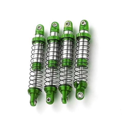 Mkytkv RC Auto Dämpfer Kompatibel Mit Axial Für UTB18 1/18 RC Auto Aluminiumlegierung Verschleißfester Stoßdämpfer Vorne Hinten Ersatzzubehör(Green) von Mkytkv