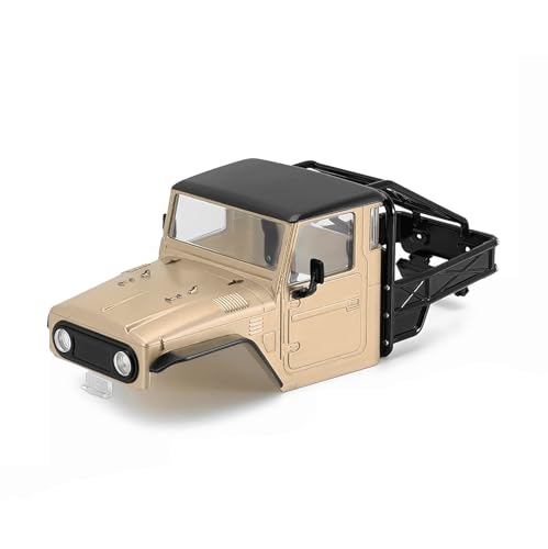 Mkytkv RC Auto Zubehör Kompatibel Mit TRX4M Für Defender Für Bronco, Harte Karosserie Mit Käfig Für 1/18 RC Crawler Car Upgrade-Zubehör(Brown) von Mkytkv