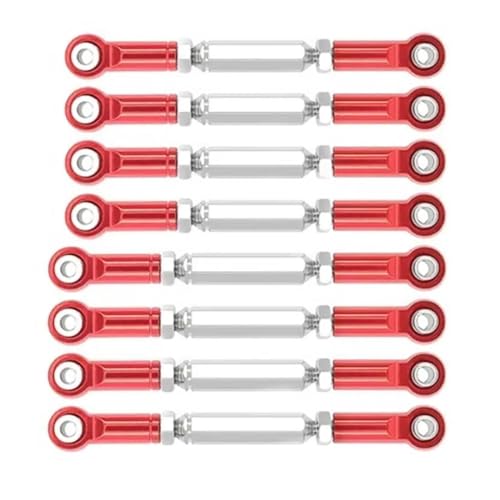 Mkytkv RC-Links-Gestänge Kompatibel Mit MN D90 D91 D96 D99S MN99S MN90 1/16 RC-Auto-Tuning-Teile 8X Radstand-Lenkverbindungsstangen-Set Teile RC-Verbindungsstücke(Red) von Mkytkv