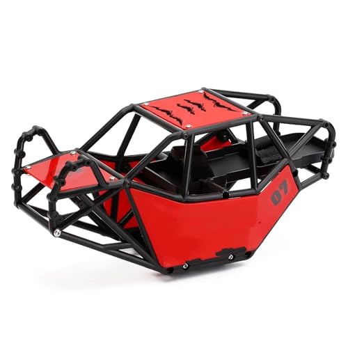 Mkytkv rcDekoration Zubehörteile Kompatibel Mit Axial Für SCX10 Für SCX10 II 90046 1/10 RC Crawler Auto Kunststoff Für Rock Für Buggy Roll Käfig Körper Shell Für Chassis DIY Teile(Red) von Mkytkv