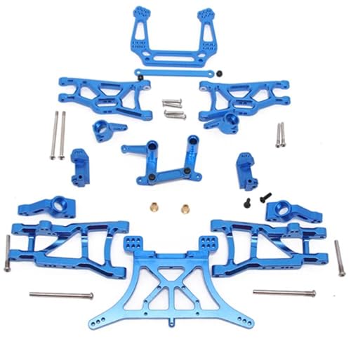 RC Auto Zubehör Für Für traxxas Für Slash 2WD 1set Aluminium Legierung Metall Upgrade Chassis Teile Kit 1/10 RC Auto LKW Zubehör Geändert Teile(Blue) von Mkytkv