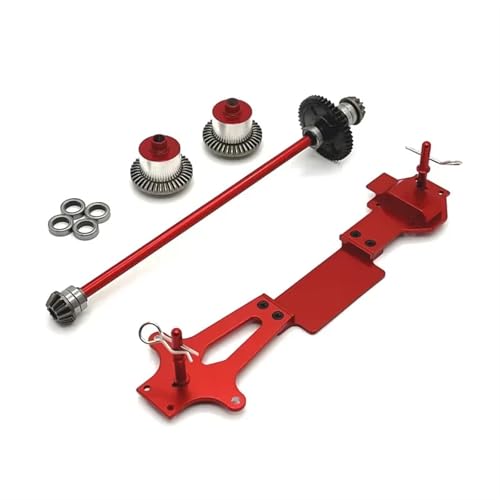 RC Auto Zubehör Kompatibel Mit Wltoys 144001 144010 144016 144018 Für RIaarIo Metall Second Floor Board Differential Central Drive Shaft 1/14 RC Car Parts(Red) von Mkytkv