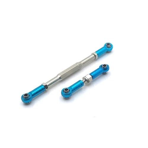 RC-Links-Gestänge Kompatibel Mit WPL C14 C24 B14 B24 B16 B36, Metall, Verstellbares Lenkgestänge, Servo-Verbindungsstange, Lenkgestänge, RC-Autoteile, Upgrade-Teile(Color:Blue) von Mkytkv