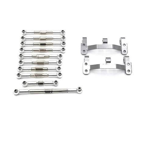 RC-Links-Gestänge Kompatibel Mit WPL C14 C24 C24-1 B14 B24 1/16 RC Auto Upgrade Teile Zubehör Metall Zugstange Lenkverbindung Gestänge Basis Set(Color:White) von Mkytkv