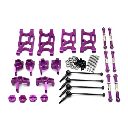 RC-Zubehör Für LC Für Racing 1/14 Für WLtoys 144010 144001 144002 124017 124016 124018 124019 Metall Upgrade Antriebswelle Set Von 9 RC Auto Teile(Purple) von Mkytkv