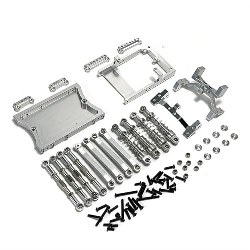 RC-Zubehör Für MN Für D90 Für MN98 Für MN99S Metall Für Chassis Link Stange Servo Halterung Stoßdämpfer Strahl Set 1/12 RC Auto Upgrade Teile Zubehör(Silver) von Mkytkv