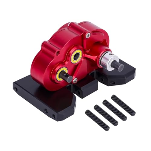 rcDekoration Zubehörteile Kompatibel Mit Für Axial Für SCX10 II Für VS4-10 Für LCG 1/10 RC Crawler Auto Aluminium Leichte Getriebe OD-3 Overdrive Getriebe(Red) von Mkytkv