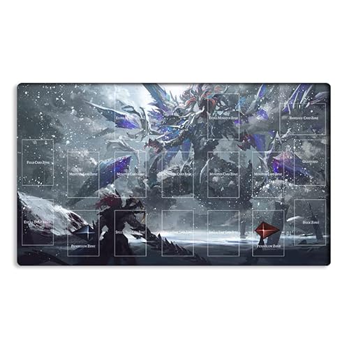 Neue Mlikemat Playmat Mirrorjade Der Eisklingendrache TCG CCG OCG Sammelkartenspielmatte mit Zonen + Gratis Tasche (ZD039-893-A) von Mlikemat