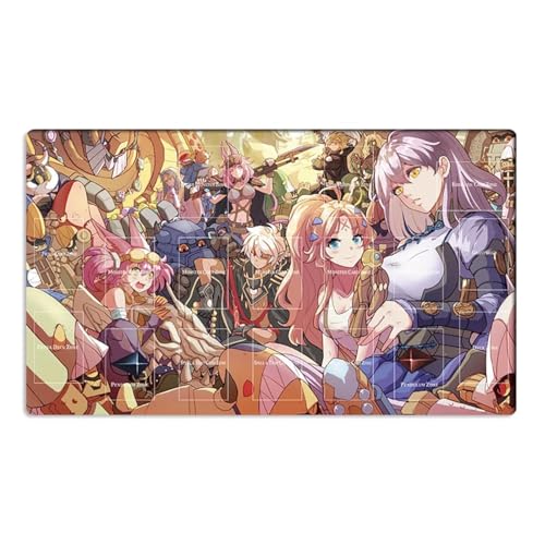 Mlikemat Neue Playmat Dogmatika Ecclesia Tri-Brigade Kitt TCG CCG Kartenspielmatte mit Zonen + Gratis Tasche (ZD039-071-A) von Mlikemat