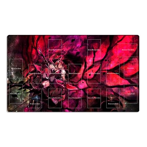 New Mlikemat Playmat Akiza Izinski Schwarzer Rosendrache TCG CCG OCG Sammelkartenspielmatte mit Zonen + Gratis Tasche (ZD014-19-A) von Mlikemat