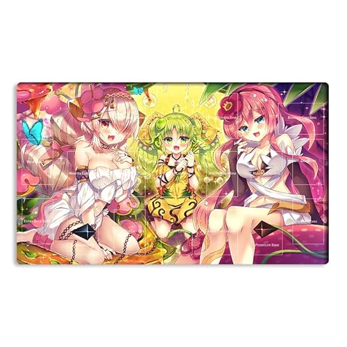 New Mlikemat Playmat Traptrix Girls Rafflesia Sera Pinguicula TCG CCG OCG Sammelkartenspielmatte mit Zonen + gratis Tasche (ZD039-904-A) von Mlikemat