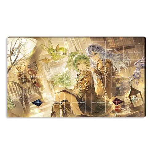 Mlikemat Spielmatte Wynn The Wind Charmer & Eria TCG CCG OCG Sammelkartenspielmatte mit Zonen + gratis Tasche (ZD039-812-A) von Mlikemat