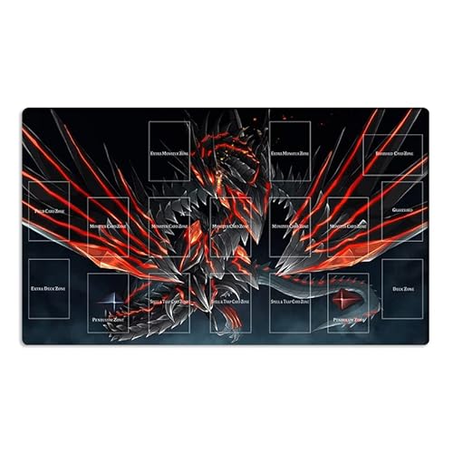 Mlikemat ZD014-322-A Spielmatte Red-Eyes Darkness Dragon, CCG TCG Sammelkartenspielmatte und kostenlose Tasche von Mlikemat