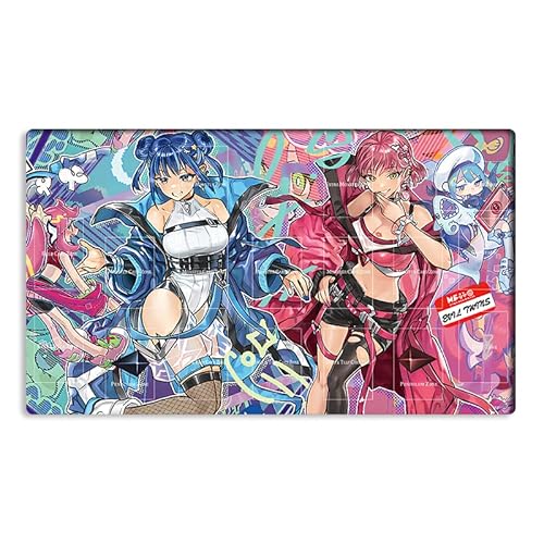 Mlikemat ZD014-349-A Spielmatte Evil Twins Ki-sikil & Lil-la TCG CCG OCG Sammelkartenspielmatte mit Zonen und gratis Tasche von Mlikemat