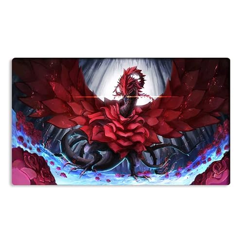 Neue Mlikemat Playmat Schwarze Rosen-Drache TCG CCG Sammelkartenspielmatte ohne Zonen + Gratis Tasche (ZD014-237-K-No Zones) von Mlikemat