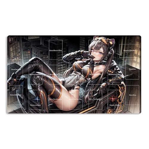 Neue Mlikemat Playmat TCG CCG OCG Sammelkartenspielmatte mit Zonen + gratis Tasche (ZD039-688-A) von Mlikemat