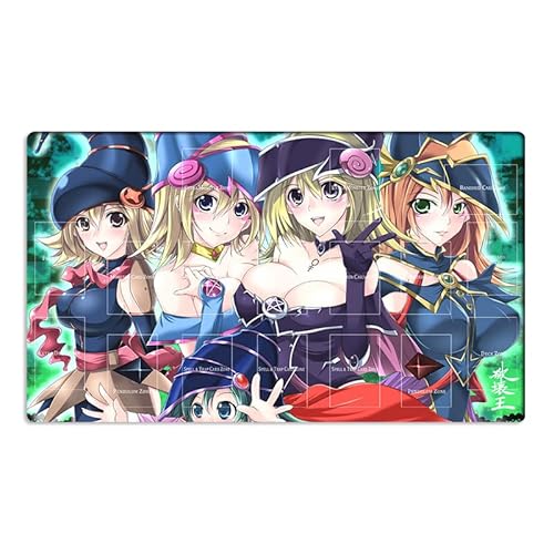 New Mlikemat Playmat Dark Magician Girl, TCG CCG OCG Sammelkartenspielmatte mit Zonen + Gratis Tasche (ZD014-05-A) von Mlikemat