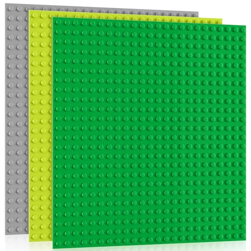 3 Große Bauplatte Kompatibel mit Duplo Platten, Groß Platten passend für Meisten Marken von Großen Grundplatte, 38.1 * 38.1cm Platten-Set Spielzeug für Mädchen und Jungen, Grün&Hellgrün&Grau 3 Große Bauplatte Kompatibel mit Duplo Platten, Groß Platten passend für Meisten Marken von Großen Grundplatte, 38.1 * 38.1cm Platten-Set Spielzeug für Mädchen und Jungen, Grün&Hellgrün&Grau von Mlikero