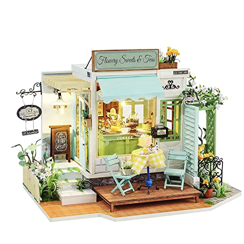 DIY Mini Holzhäuser Miniaturbausätze Café Puppenhaus Mit Möbeln Spielzeug Für Mädchen Geburtstagsgeschenk Tiny House Modellbausätze Für Erwachsene Tiny Houses Modelle von Mllepjdh
