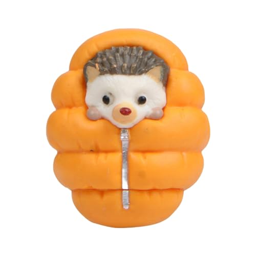 Kleine Igel, Schlafsack, Ornament, Cartoon, gesteppt, Tierfigur, Spielzeug, Miniatur für Kinderzimmer, Gartendekoration von Mllepjdh