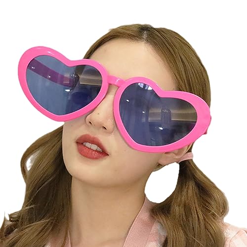 Lustige, übergroße Brille für Damen, herzförmig, Tanzparty, Karneval, Streetwear, Partyzubehör von Mllepjdh