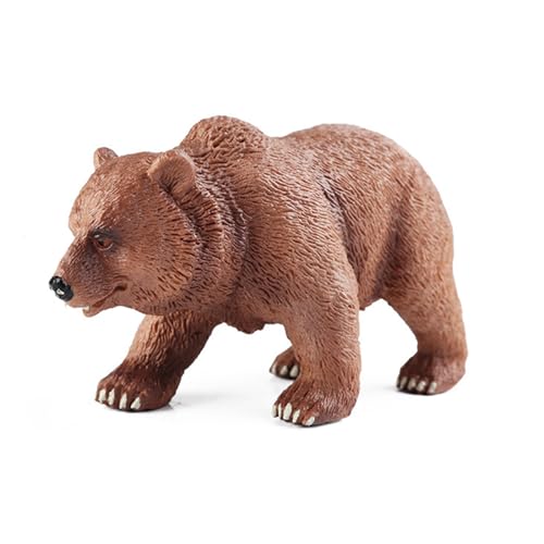 Mllepjdh 4'' Lebensechte Braunbär Modellfigur Raumdekoration Modell WildAnimal Bär Spielzeugauto Tischdekoration Kindererziehungsspielzeug von Mllepjdh