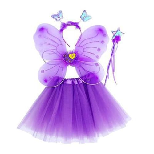 Mllepjdh 4 x Schmetterlings-Haarband, für Tanz, Geburtstag, Party, Fee, Prinzessin, Partygeschenk von Mllepjdh