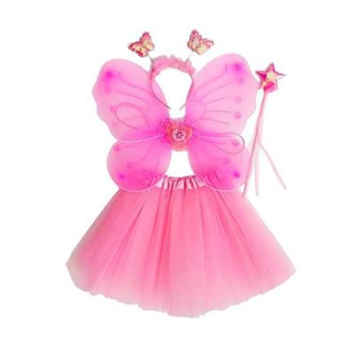 Mllepjdh 4 x Schmetterlings-Haarband, für Tanz, Geburtstag, Party, Fee, Prinzessin, Partygeschenk von Mllepjdh