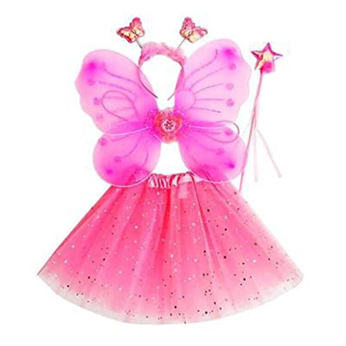 Mllepjdh 4 x Schmetterlings-Haarband, für Tanz, Geburtstag, Party, Fee, Prinzessin, Partygeschenk von Mllepjdh