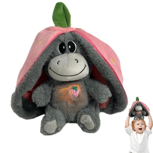 Breathing Plüschtier, Fruit Plüsch, Snuggle Animal Plüsch, Cartoon, Realistisches Breathing Motion Toy, Soothe Snuggle Plush, Educational Plush Toy, Light-Up Plüschtier, Musical Plus von Mlllokfki