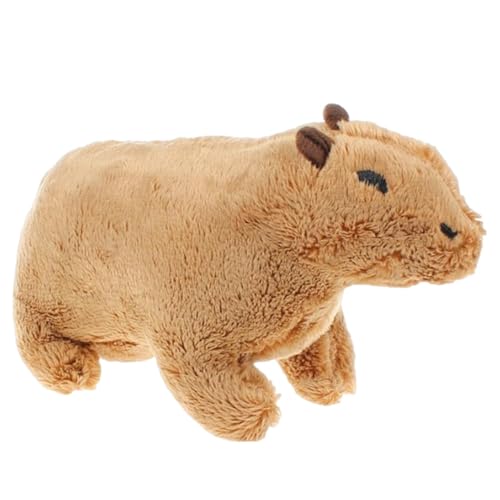 Capybara Plüschtier | Capybara Stoffplüsch | Capybara-Plüsch, weich, braunes Capybaras-Plüschtier, weiche Capybaras-Puppe, Plüschtier, Cartoon-Plüschtier für Schlafzimmer, Wohnzimmer, Esszimmer, Sofa von Mlllokfki