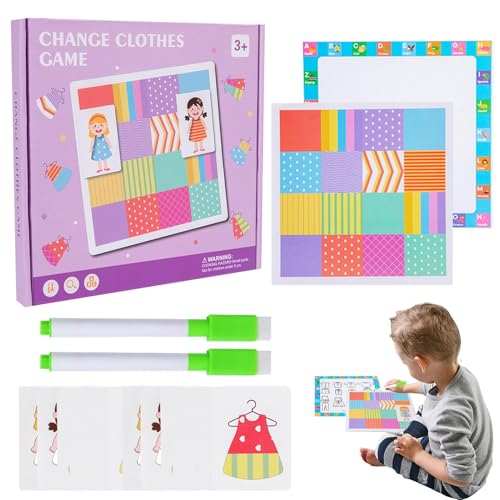 Change Clothes Puzzle | Dress-up Matching Game | Clothes Matching Puzzle, Girl Dress-up Games, Preschool Learning Toys, Dress-up Activity Toy, Kids Clothing Puzzle, Matching Clothes Game von Mlllokfki