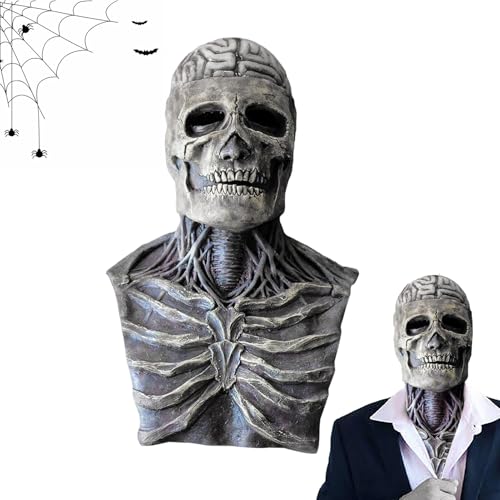 Full Face Skeleton, Skull for Parties, Skeleton Headwear for Halloween, Realistic Face Cover for Halloween, Men’s Skull Cover, Women’s Skull Face, Adult Halloween Headwear von Mlllokfki