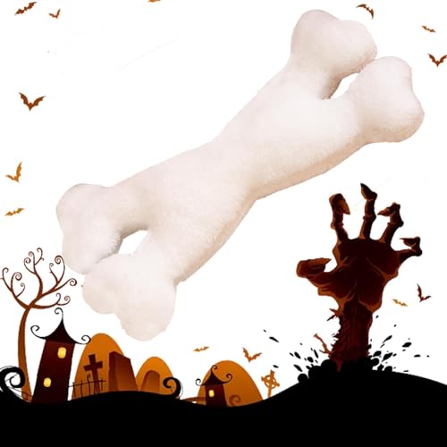 Horror Plüschtier Halloween Schädel, weiche Plüschpuppe, Halloween Bone Plüschtier, Plüsch, Halloween Totenkopf, Halloween Puppe für Wohnzimmer, Cute Halloween Totenkopf von Mlllokfki